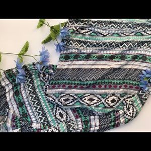 Multi Blue Maxi Skirt